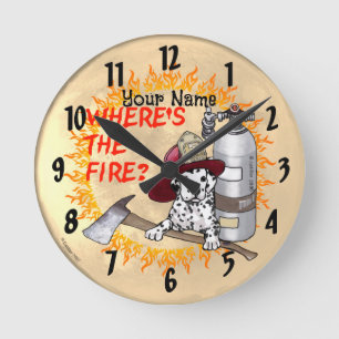 Horloge Ronde Où est l'horloge de pompier de Feu