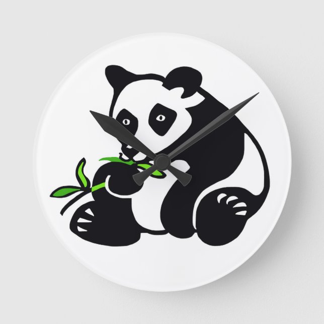 Horloge Ronde Ours PANDA -Amoureux des animaux - -Conservation - (Recto)