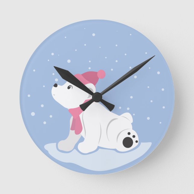 Horloge Ronde Ours polaire (Recto)