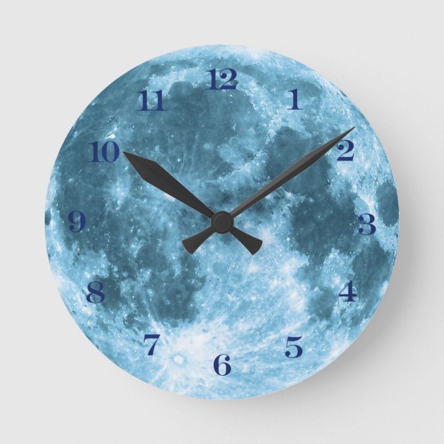Horloge Ronde Outer Space Astronomy Astronaut Nursery Moon  (Recto)