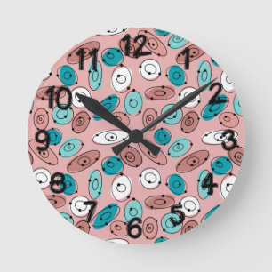 Horloge Ronde Ovales atomiques