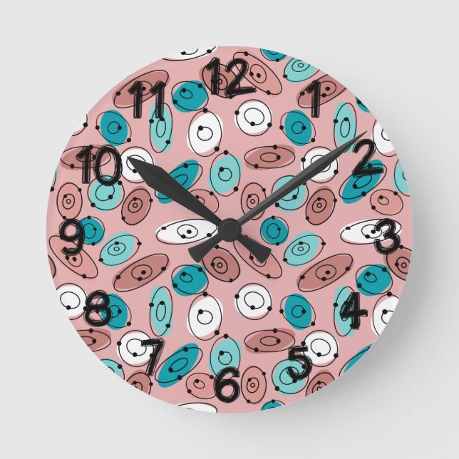 Horloge Ronde Ovales atomiques (Recto)