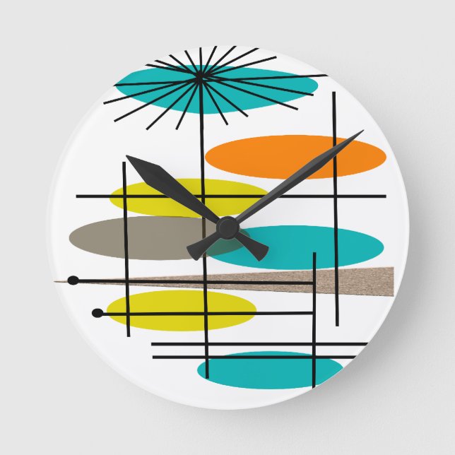 Horloge Ronde Ovales du milieu du siècle 5 (Recto)