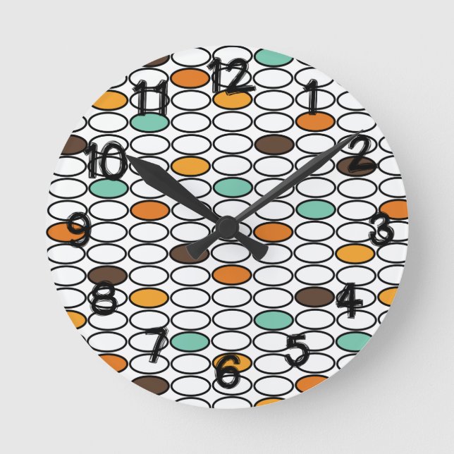 Horloge Ronde Ovals des années 1970  (Recto)