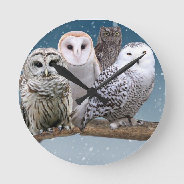Horloge Ronde Owl clock (Recto)