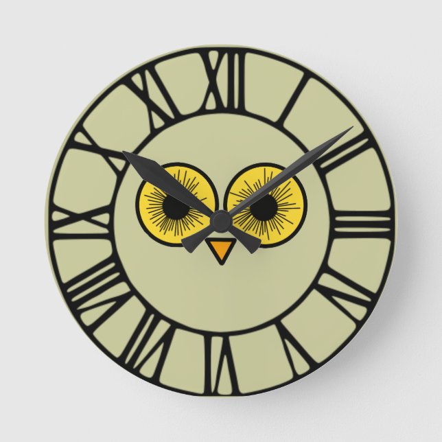Horloge Ronde Owl Eyes (Recto)