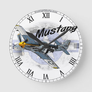 Horloge Ronde P51 Mustang