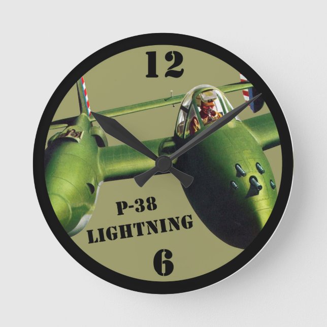 Horloge Ronde P-38 Lightning (Recto)