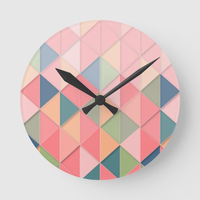 Horloge Ronde PABISME CUBISM Shades GEOMETRIC - AJOUTER LE MONOG (Recto)