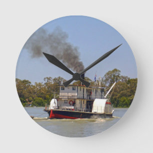 Horloge Ronde Paddle Steamer Cruising River Murray,