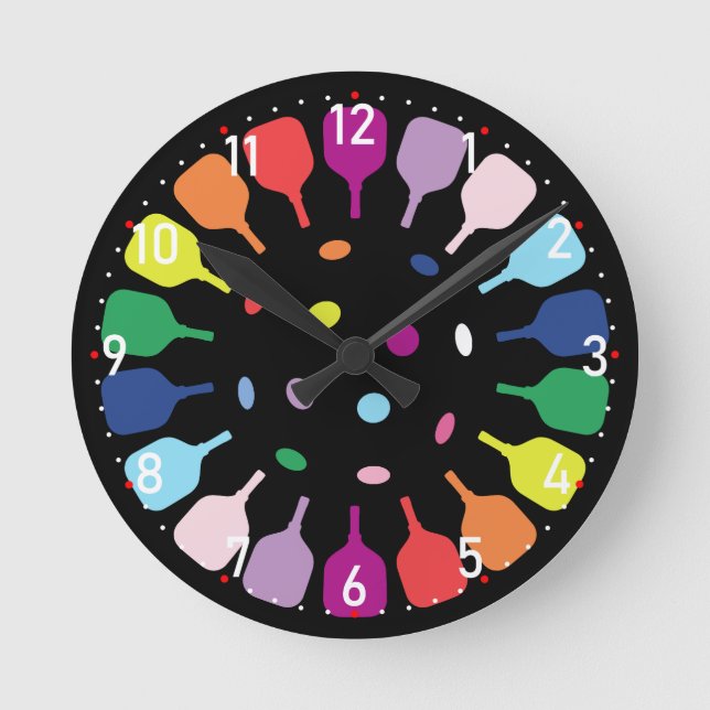 Horloge Ronde Paddlepalooza à l'heure Pickleball  (Recto)