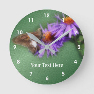 Horloge Ronde Painted Lady Butterfly On Aster Flower