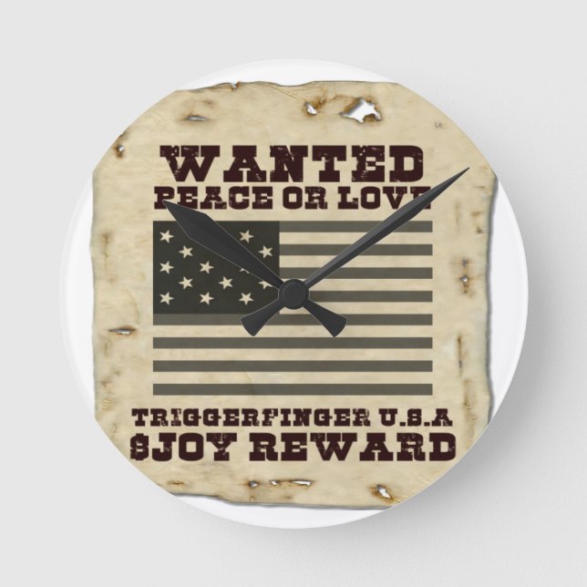 Horloge Ronde Paix Recherchée (Recto)