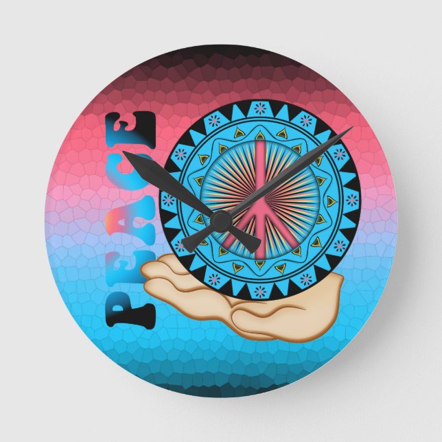 Horloge Ronde Paix ~ Soleil (Recto)