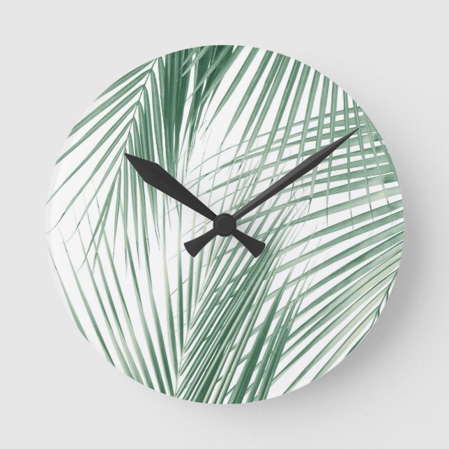 Horloge Ronde Palm Leaves Jungle Dream #1 #tropical #wall #decor (Recto)