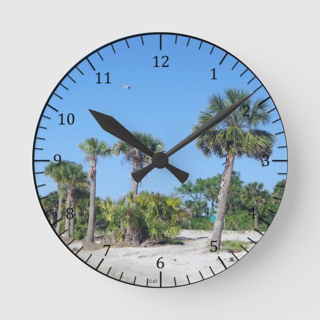 Horloge Ronde Palm Tree (Recto)