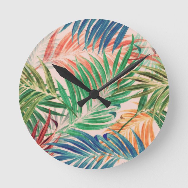 Horloge Ronde Palmettes en couleurs (Recto)
