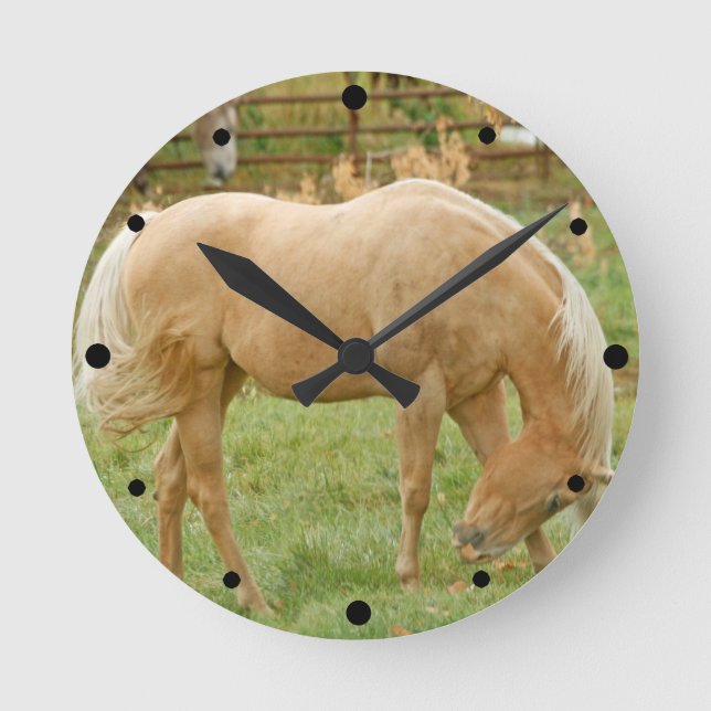 Horloge Ronde Palomino Horse (Recto)