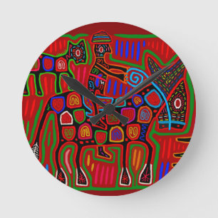 Horloge Ronde Panama Mola - Sauvez un cheval montez un cowboy