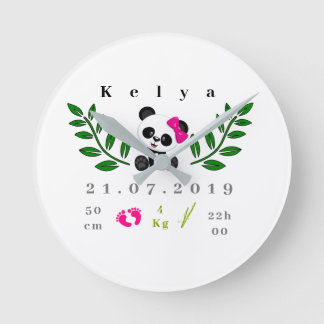 Horloge Ronde panda