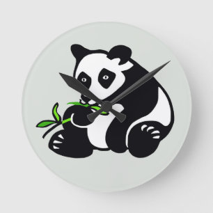 Horloge Ronde Panda - 24 heures sur 24