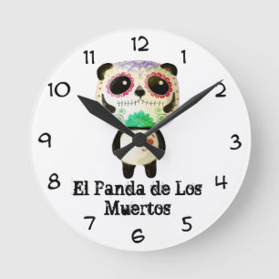 Horloge Ronde Panda of The Day of The Dead