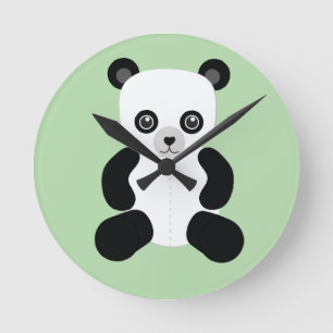 Horloge ronde Panda ours en peluche