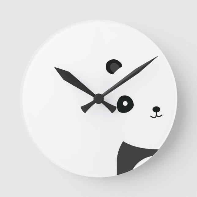 Horloge Ronde Panda paisible (Recto)