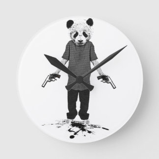 Horloge Ronde Panda tueuse