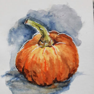 Horloge Ronde Panier avec trois citrouilles