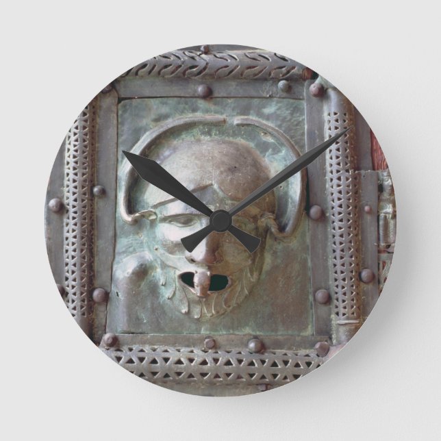 Horloge Ronde Panneau de gargouille de la porte gauche du (Recto)