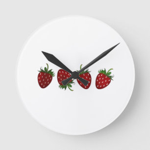 Horloge Ronde Panneau fraise