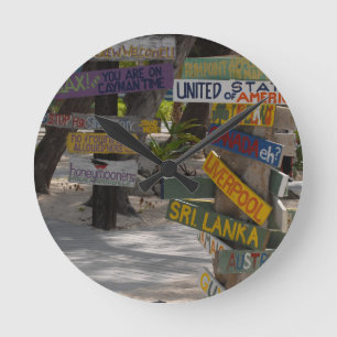 Horloge Ronde Panneau indicateur Rum Point Grand Cayman