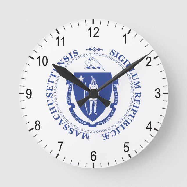 Horloge Ronde panneau Massachusetts (Recto)
