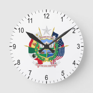 Horloge Ronde Panneau Texas