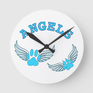 Horloge Ronde Pantalons D'Ange En Bleu