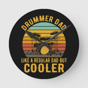 Horloge Ronde Papa batteur comme un papa normal mais plus cool