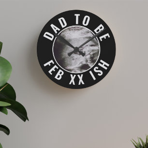 Horloge Ronde Papa doit être personnalisé Ultrasonic Photo Horlo