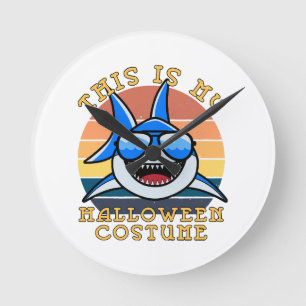 Horloge Ronde Papa Requin Soleil Couchant Drôle Épouvantable
