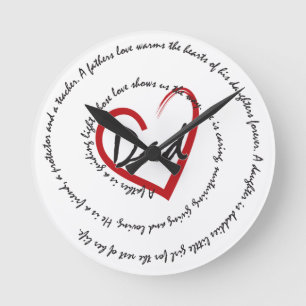 Horloge Ronde Papa - Un amour des pères