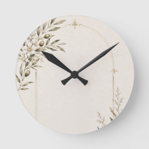 Horloge Ronde Papeterie de mariage romantique au vignoble