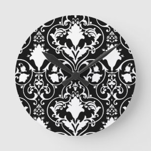 Horloge Ronde Papier peint antique de rouleau