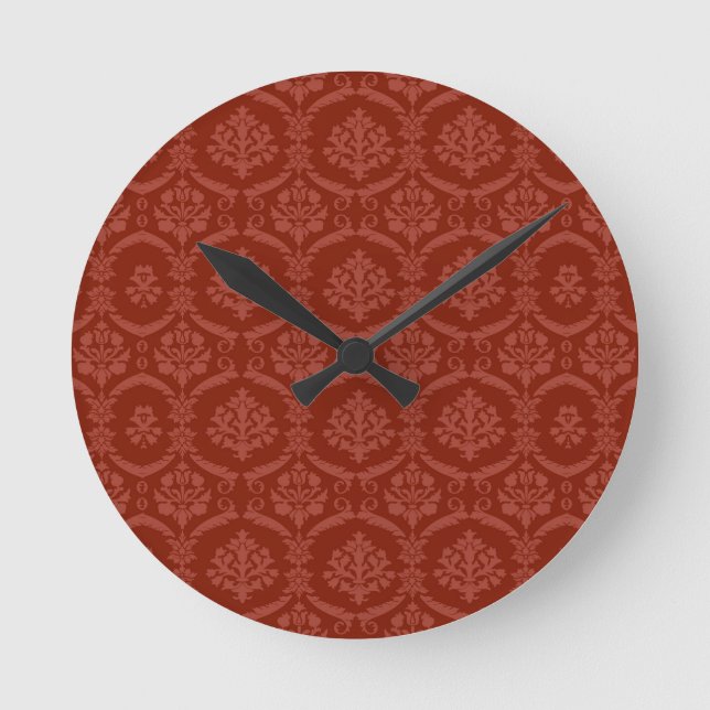 Horloge Ronde Papier peint Damas 3 (Recto)