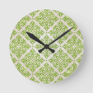 Horloge Ronde Papier peint vintage