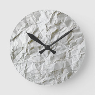 Horloge Ronde Papier ridé drôle