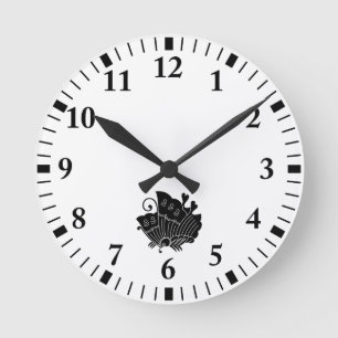 Horloge Ronde Papillon Ageha