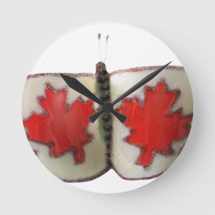Horloge Ronde Papillon du Canada
