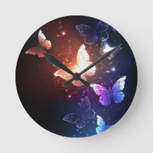 Horloge Ronde Papillons nocturnes