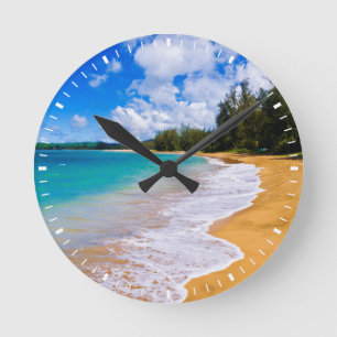 Horloge Ronde Paradis balnéaire tropical, Hawaii