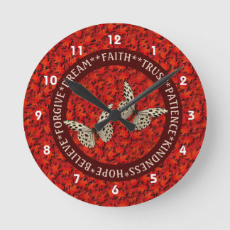Horloge Ronde Paroles encourageantes Feuilles d'automne Inspiran